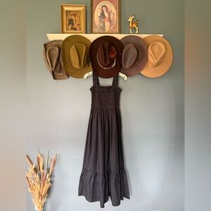 NWT H&M Black Ruffle Maxi Dress sz small